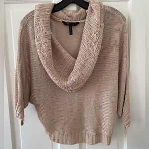BCBG Maxazria cowl neck, oatmeal, XS